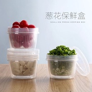 Home fruit onion fresh box kitchen ginger garlic storage box refrigerator portable plastic round wat