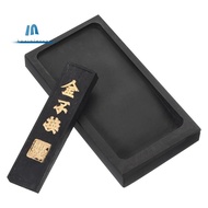 4 Inch Chinese Calligraphy Ink Stone with Ink Stick, Rectangle Ink Stone Tray for Traditional Callig