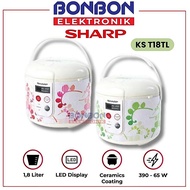SHARP Rice Cooker 1.8 Liter KS T18TL / KST18TL / KS-T18TL-GR/RDST