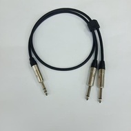 Ghiselijaya_ 4Mtr Cable Akai 6.5 Stereo Male To 2 Akai 6.5Mm Mono Male