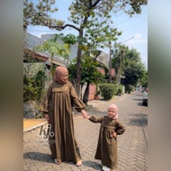 Couple arsyila gamis ibu dan anak,dress babycodoray Ori Khadijah mode