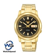 Seiko 5 SNKK22K1 SNKK22K SNKK22 Automatic Gold Tone Stainless Steel Analog Men s Watch