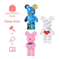 Lego Bearbrick 45cm, Bearbrick Assembly Toy Zipper / Moonlight / JinX / Letter / Universe / Ocean, Box With User Manual And Hammer
