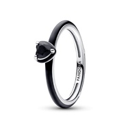 แหวน Pandora Me Black Heart Couple Style แหวนคู่รักรูปหัวใจสีดำ แหวนเงิน 925 แหวนแฟชั่น แหวนสากล