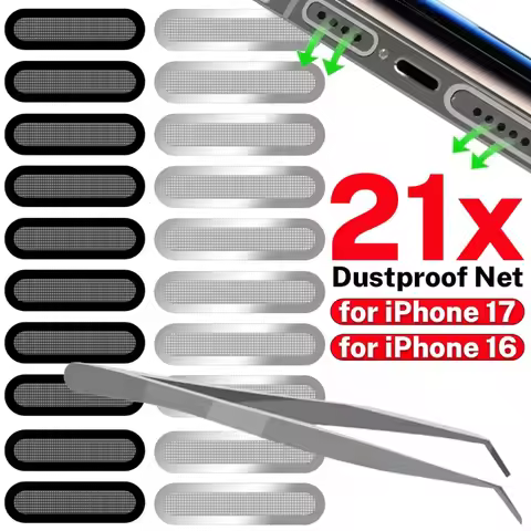 Adhesive Dustproof Net Stickers for IPhone 17 17 Air 17Pro ProMax Anti Dust Phone Trumpet Protective