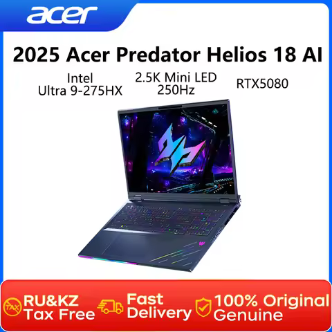 2025 Acer Predator Helios 18 AI Gaming Laptop 18 Inch 2.5K Mini LED 250Hz Screen Notebook Ultra 9-27