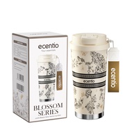 ecentio tumbler minum aesthetic cooler stainless 304 portabel anti tumpah 530ml custom Seri Blossom