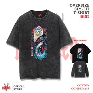 MACDEER ANIMAL PREDATOR T-shirt Oversize slimfit washed tshirt longsleeve black animal t-shirt ANIMA