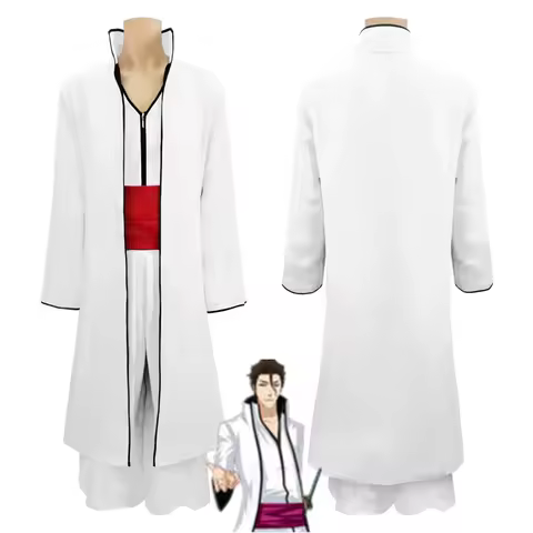 Anime Aizen Sousuke Cosplay Costume suits Full Set Parts Japan Kimono Man Halloween Carnival Masquer