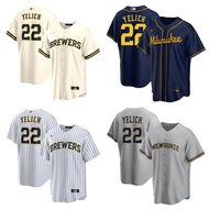 Mlb Baseball Jersey Brewers Milwaukee Brewers 22 Yelich Adams 27 city city Baseball Uniform