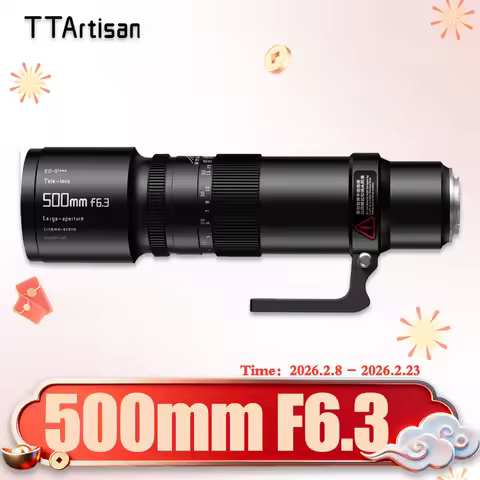 TTArtisan 500mm F6.3 Full Frame Telephoto Camera Lens for Humanities Photography with Fujifilm X GFX