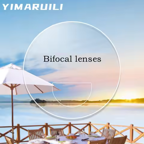 YIMARUILI 1.49 1.56 1.61 Bifocal Lenses Look Far and Near No Blind Zone Bifocal Optical Prescription