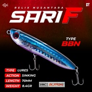 Relix Nusantara Sari-F Lure 70 mm Minnow Pencil Floating Umpan Pancing Ultralight Casting UL | Umpan
