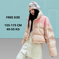 Hitchie A089-1702 Korean Fashion Jeans Padded Winter Down Jacket Woman Fleece Baju Sejuk Tebal Parka