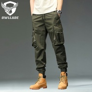 EAGLADE Tactical Cargo Jogger Pants Loose for Men 677 in Green B02