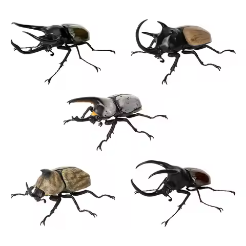 Bandai Gashapon Beetle Insect Model Articulated Realistic 10 Joints Desktop Decor Ornament Chalcosom