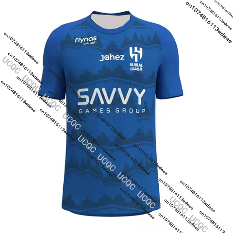 New Hot-selling 25/26 Saudi Arabia Football Al Hilal Jersey Men Tshirt Quick-Dry 3D Breathable Train