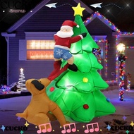 CUCKO Christmas Inflatable Dolls,  LED Light Inflatable Tree Lights,  Gifts 1.8M/6FT DIY Inflatable 