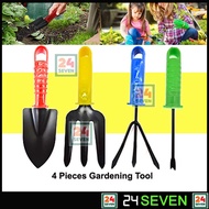 4PCS GARDEN TOOL SPADE / RAKE / TOOTH SPADE / WEEDER GARDEN HAND TOOLS GARDENING TOOLS