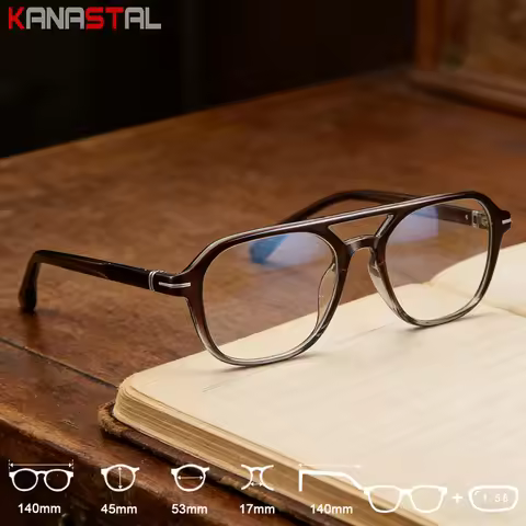 Blue Light Blocking CR39 Optical Lenses Acetate Eyeglasses Frames Men Women Reading Glasses Myopia P