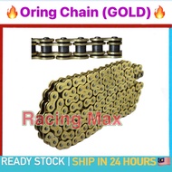 ✾ORING Gold Chain Rantai Emas 520H 520 525 530 GOLD CHAIN O RING O-RING 120L SAMA GRED DENGAN RK DID JAPAN 520H-120 520▲
