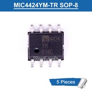 5pcs Original MIC4424YM 4424 YM SOP-8 Dual 3A-Peak Low-Side MOSFET Driver IC Chip New