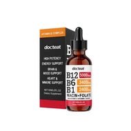 Docteat Vitamin B Drops supplement daily nutritional needs with carbohydrates, supporting an active 