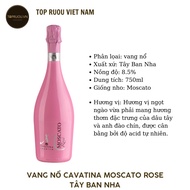 [Top Rượu VN] Rượu Vang Nổ Wine Moscato Cavatina - Rose - Strawberry - Peach - 750ml [Chính Hãng]