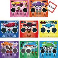 8/16/24/32 Pcs Monster Truck Stickers, Assorted Designs, Party Favors, DIY Monster Truck, Car Themed