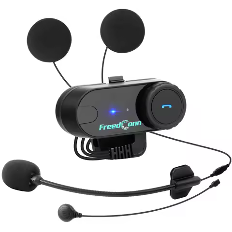 Freedconn T-COM VB Intercom Motorcycle Headphone Helmet Headset Bluetooth Interphone 3 Rider 800M In