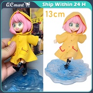 【Fast Shipment】 Anya Lovely Raincoat Doll Dabble Standing Posture PVC Figure Collectible Model