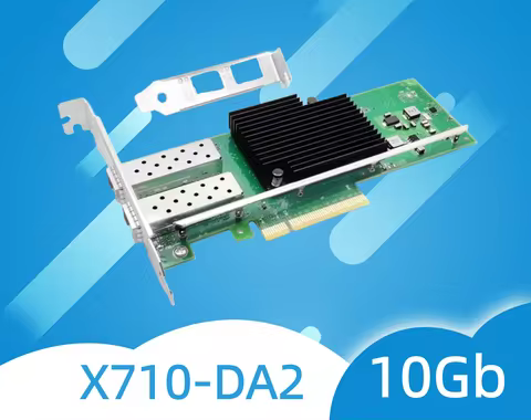 New 10Gb PCI-E Network Card Intel X710DA2BLK Dual SFP+ Port Ethernet Lan Adapter Server X710-DA2 PCI