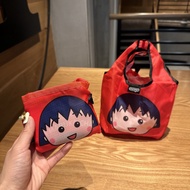Cute Cartoon Girl Printed Large-Capacity Foldable Eco-Friendly Bag Lightweight Shopping Bag Portable