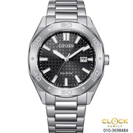 Citizen Eco-Drive Black Dial Silver Stainless Steel Band Men Watch BM7630-80E