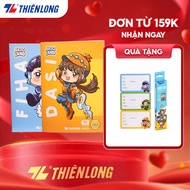 Combo 5/10 Anti-glare student notebook 96 pages 4 squares 2mm 100gsm Thien Long NB-117/AK - PB Akool