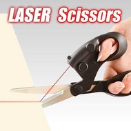 ( Hot selling ) New Professional Laser Guided Scissor For Crafts Wrapping Gifts Fabric AB506 Laser S