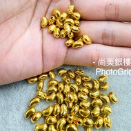 Shangmei Silver House 9999 Pure Gold Golden Acacia Bean Gadget Wax Line Tie Rope Beaded Deposit