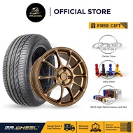 [Package Set] New Sport Rim RAYS ZE40 16x7 4x100 14x114.3 with New Tyre 16 inch Mr Wheel Myvi Alza S