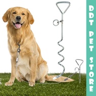 DDT PET STORE !! Dog Pet Fixed Leash Outdoor Tether Ground Tie Out Screw Stake Spike Pole Spiral