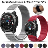 Nylon Strap For Zeblaze Stratos 2 3 Watch Band Bracelet Correa 22/20mm For Zeblaze Vibe 7 / Vibe 7 Pro Wristband Belt