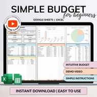 ⚡️INSTANT⚡️Budget Planner | Monthly Budget Spreadsheet for Google Sheets & Excel | Weekly & Biweekly