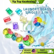 TIPTOP 1 Pieces 3 in 1 Laundry Detergent Washing Gel Capsules Beads Sabun Baju Berbola Stain Remove Fragrance Perfume