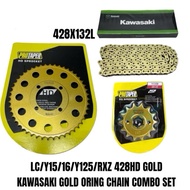 LC/Y15/Y16ZR PROTAPER KAWASAKI 428HD X132L ORING GOLD SPOCKET SET 4 HOLE OFFER