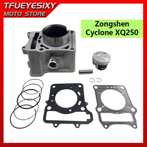 TFUEYESIXY Motorcycle Engine Cylinder Kit Zongshen Cyclone XQ250 Cyclone RT2 RT3 Korea Daelim Q3 Cyl
