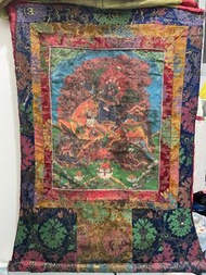 藏傳老唐卡 吉祥天母（班達拉姆/瑪哈嘎哩 ）西藏700年老寺廟內供奉🙏🏻 有幸結緣