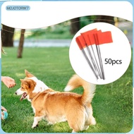 [mojotorw7] Marker Flags Irrigation Flags Steel Wire Durable Surveyor Stake Premium Orange Marking F