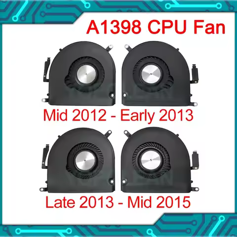 Full Test Original A1398 Left Right CPU Cooling Fan For MacBook Pro Retina 15" A1398 Mid2012 Early 2