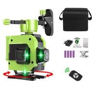 Laser Ukur Self Leveling Projector Green Laser 3D 12 Line 360 Degree waterpas Laser Tukang Bangunan 
