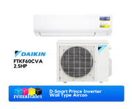 DAIKIN FTKF60CVA 2.5HP D-Smart Prince Inverter Wall Type Aircon