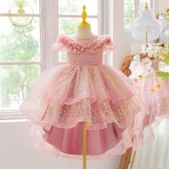 FSMKTZ Girls Dress for 3-14Y Girls New Fashion Enchanting Design Kids Clothing Birthday Party Costum